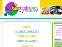Tablet Screenshot of noteablekids.com